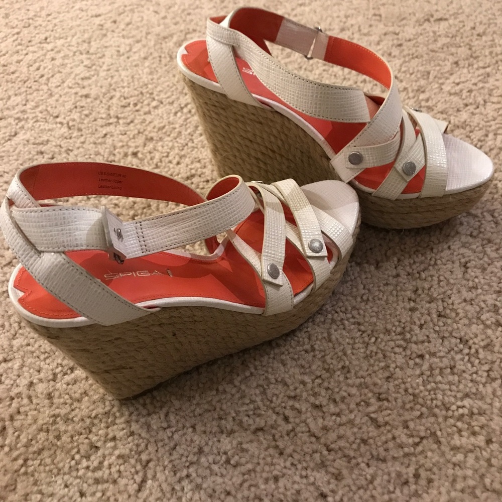 Via Spiga - white summer wedges